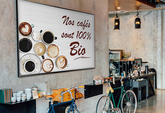 Affichage dynamique dans la restauration, café, fast-food